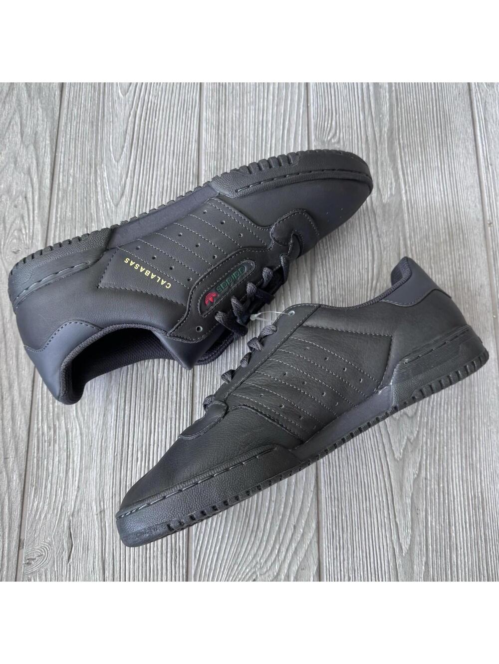 adidas Yeezy Powerphase Calabasas Core Black CG6420 Leather Men's 9.5 43 Shoes - Picture 5 of 12